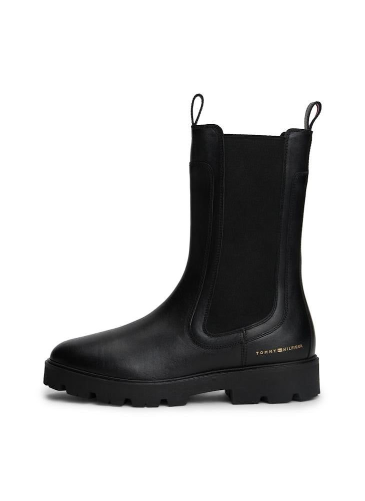 TOMMY HILFIGER Leather Mid Chelsea Boots - Image 2