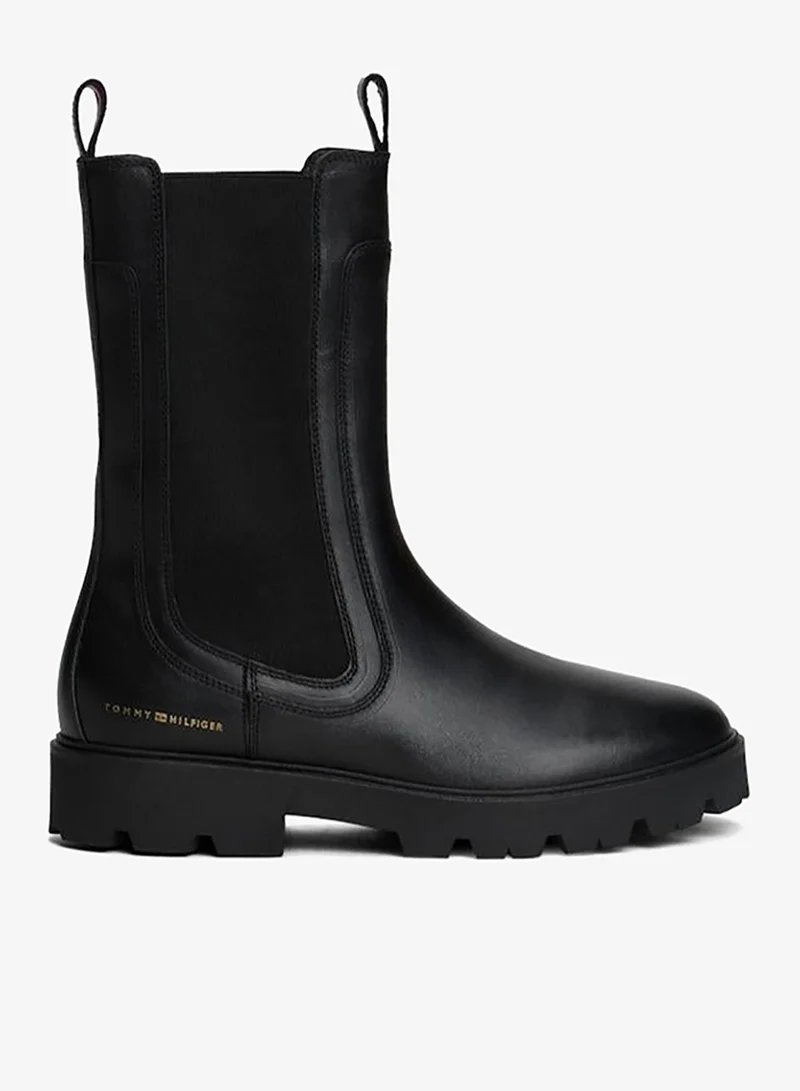 Leather Mid Chelsea Boots