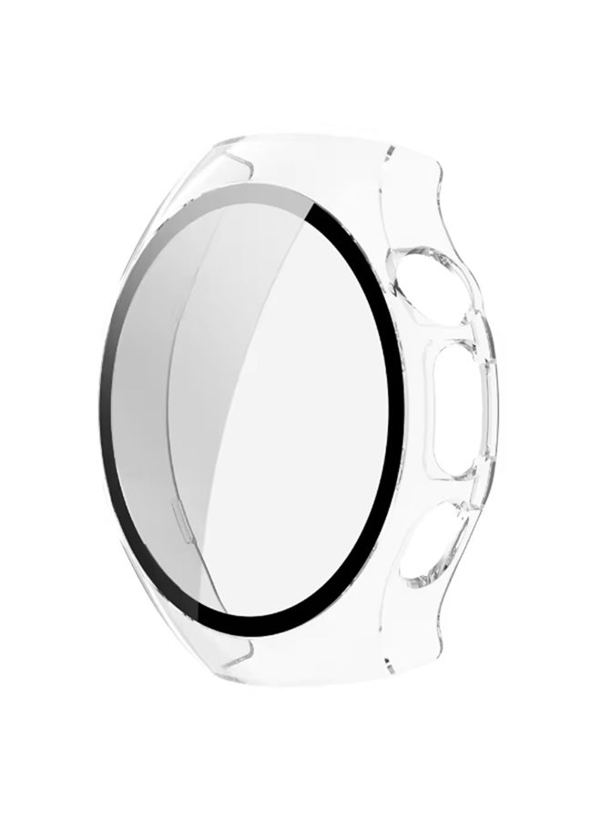 SJet Huawei Watch 5 46mm Case Hard PC Case with Tempered Glass Screen Protectors Full Protective Cover(46mm, Clear) - Image 2