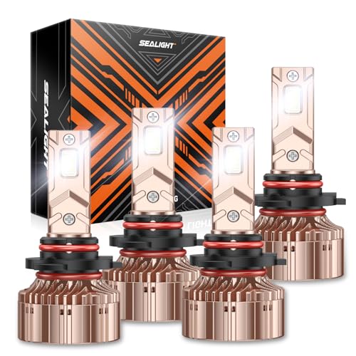 SEALIGHT X6S 9005HB3 9006HB4 Bulbs Combo 900 80000LM UltraBright 9006 9005 Powersports Headlights 60000 Hrs HB3 HB4 Lighting Bulb with Cooling Fan Easy Plug and Play Pack of 4 - Image 1