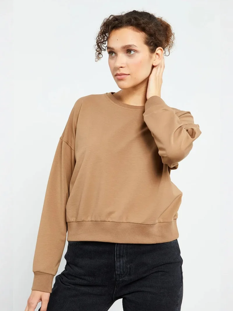 تومي لايف TOMMY Women's Relaxed Crew Neck Sweatshirt