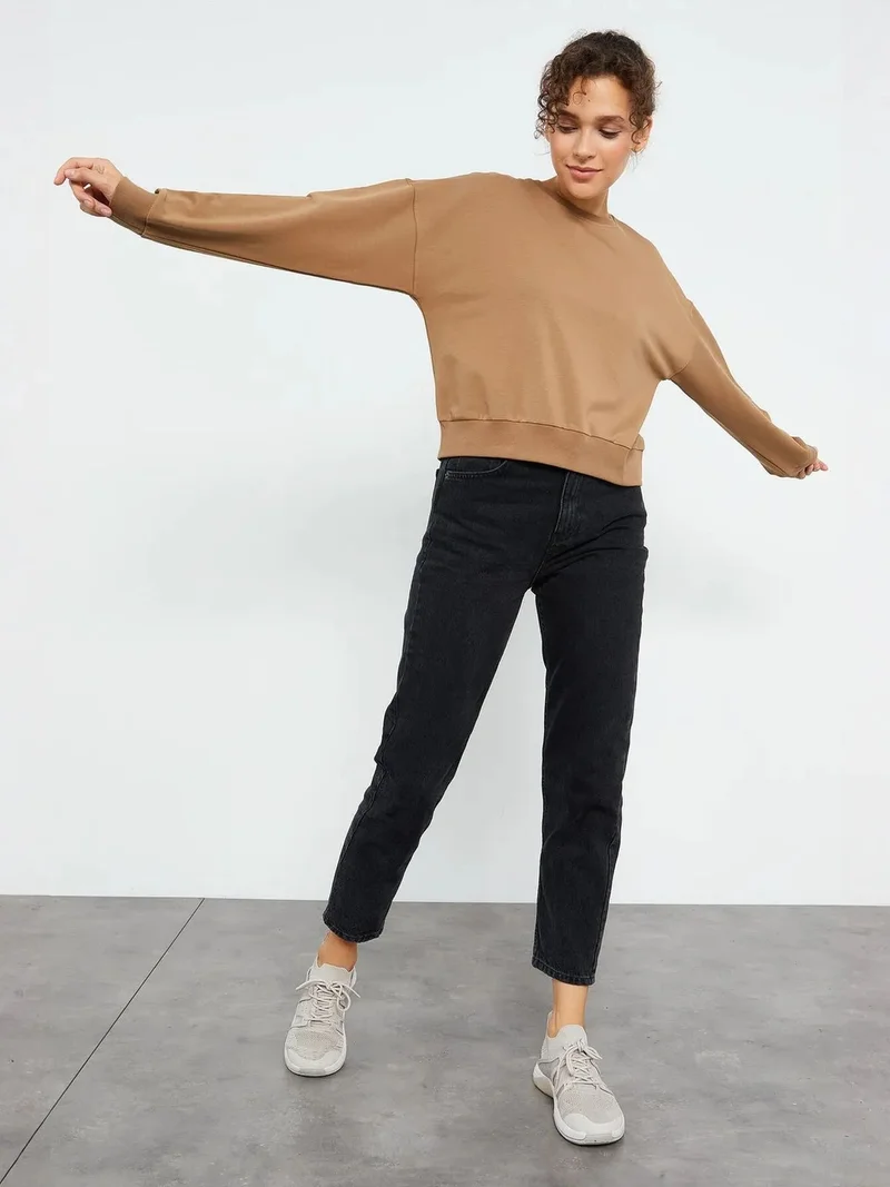 تومي لايف TOMMY Women's Relaxed Crew Neck Sweatshirt