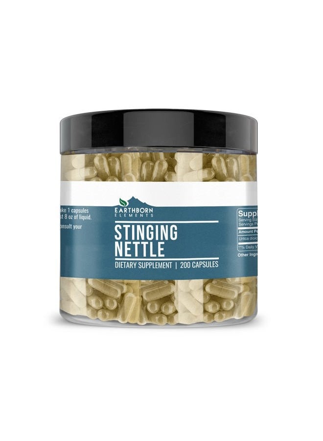 earthborn elements Stinging Nettle Leaf 200 Capsules, Pure & Undiluted, No Additives - Image 1