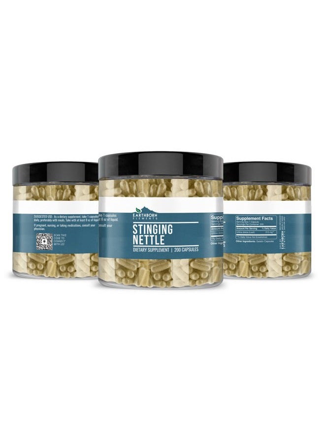 earthborn elements Stinging Nettle Leaf 200 Capsules, Pure & Undiluted, No Additives - Image 4