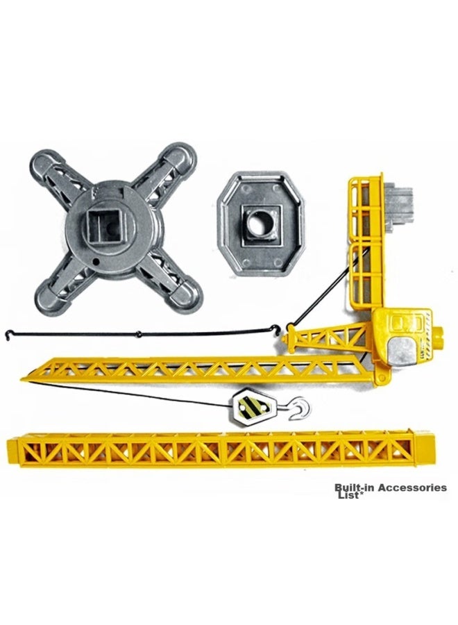 Guofan Children's Toy, Boys' Toy Car, Realistic Crane And Lifting Machine Model, Construction Vehicle Crane Tower, 1：55 Scale, Birthday Gift - Image 4