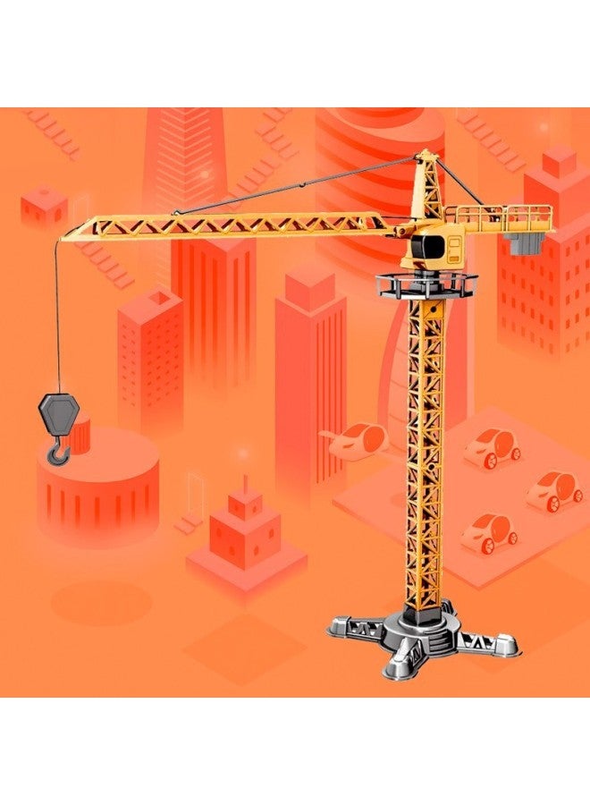 Guofan Children's Toy, Boys' Toy Car, Realistic Crane And Lifting Machine Model, Construction Vehicle Crane Tower, 1：55 Scale, Birthday Gift - Image 3