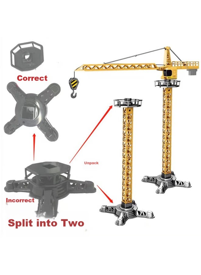 Guofan Children's Toy, Boys' Toy Car, Realistic Crane And Lifting Machine Model, Construction Vehicle Crane Tower, 1：55 Scale, Birthday Gift - Image 2