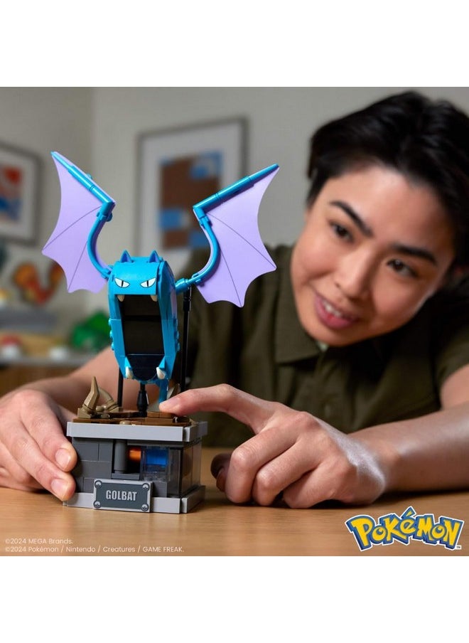 Mega Brands MEGA Pokémon Building Toys Set Mini Motion Golbat with 313 Pieces, Wing Flapping Motion, 5 Inches Tall, for Adult Collectors  - Image 2