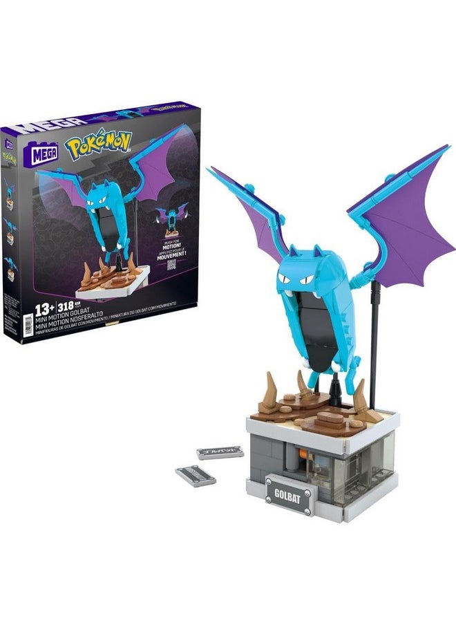 Mega Brands MEGA Pokémon Building Toys Set Mini Motion Golbat with 313 Pieces, Wing Flapping Motion, 5 Inches Tall, for Adult Collectors  - Image 1