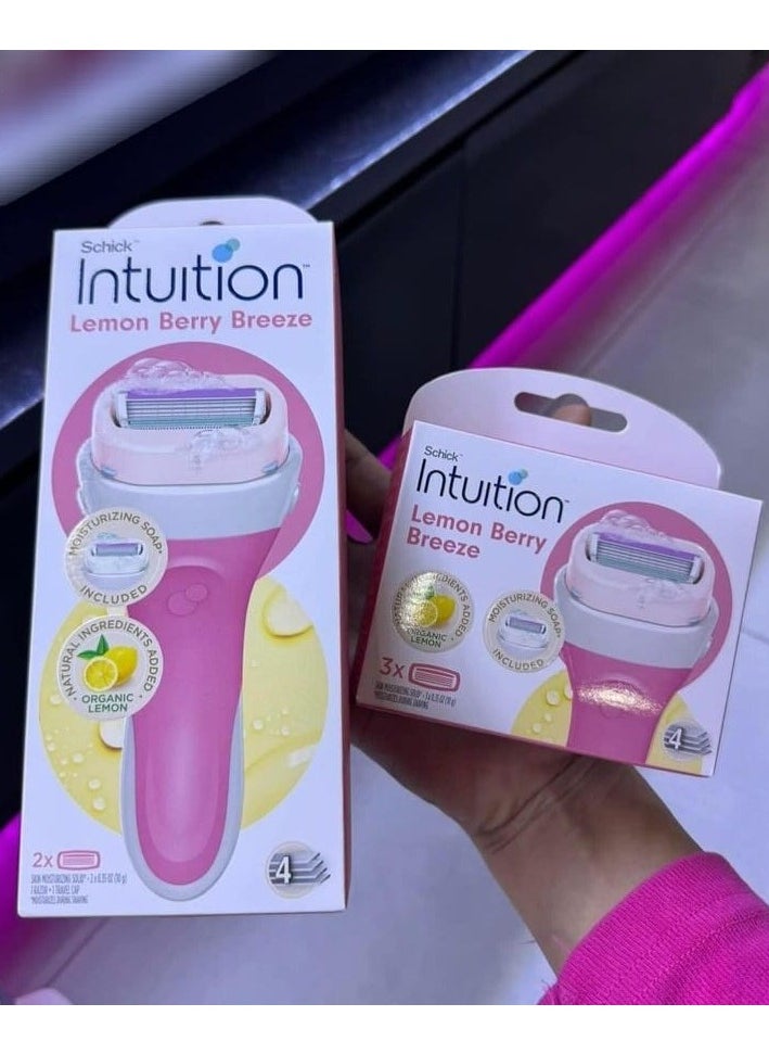 schick - Schick Intuition Lemon Berry Breeze Razors for Women - Image 1