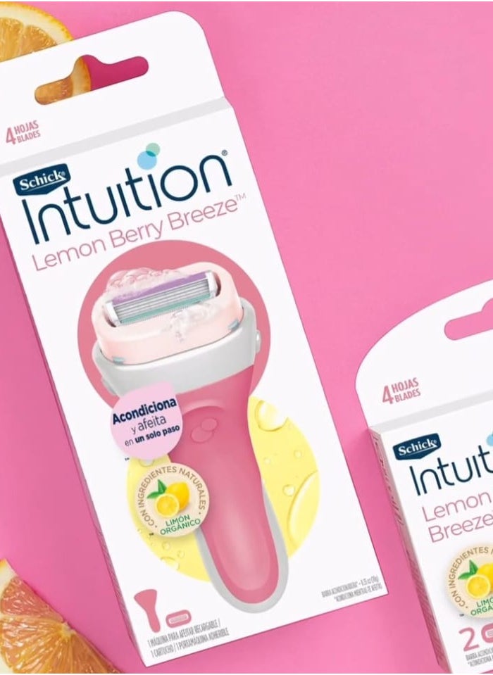 schick - Schick Intuition Lemon Berry Breeze Razors for Women - Image 1