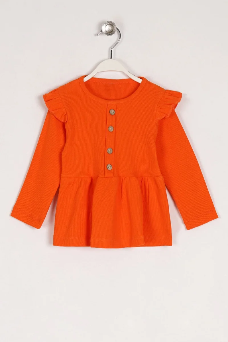Zepkids Ribbed Ruffle Dress