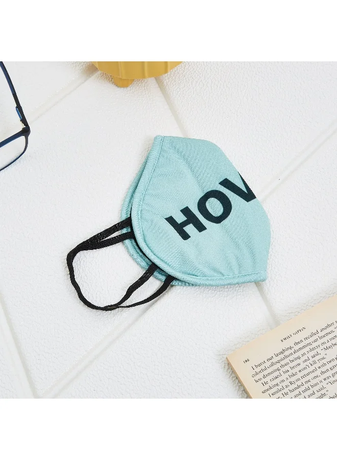 Home Box Howya Spandex Fabric Antibacterial 2-Layer Face Mask - 16x13 cm