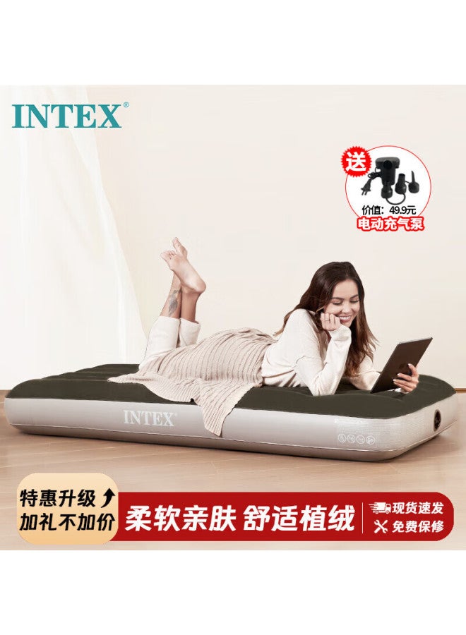 Intex Inflatable Mattress, Camping Air Bed, Outdoor Car-mounted Moisture-proof Mat, Tent Mat, Home Care Bed Mat, 64106 - Image 1