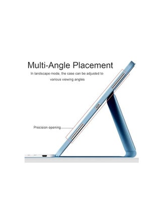 [3 في 1] حافظة لوحة مفاتيح باللغتين العربية والإنجليزية لجهاز iPad Air 11 بوصة M3/M2 (7/6، 2025/2024) مع ماوس بلوتوث، حافظة خفيفة الوزن بحامل مغناطيسي مع حامل قلم، لوحة مفاتيح تعمل باللمس قابلة للفصل [لا يتضمن القلم] - view 5