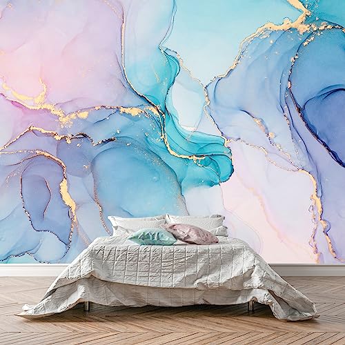WFBHUAMarble Wallpaper Mural Abstract Gold Art Background Wall Large Mural for Living Room BedroomNot Peel and Stick - Image 1