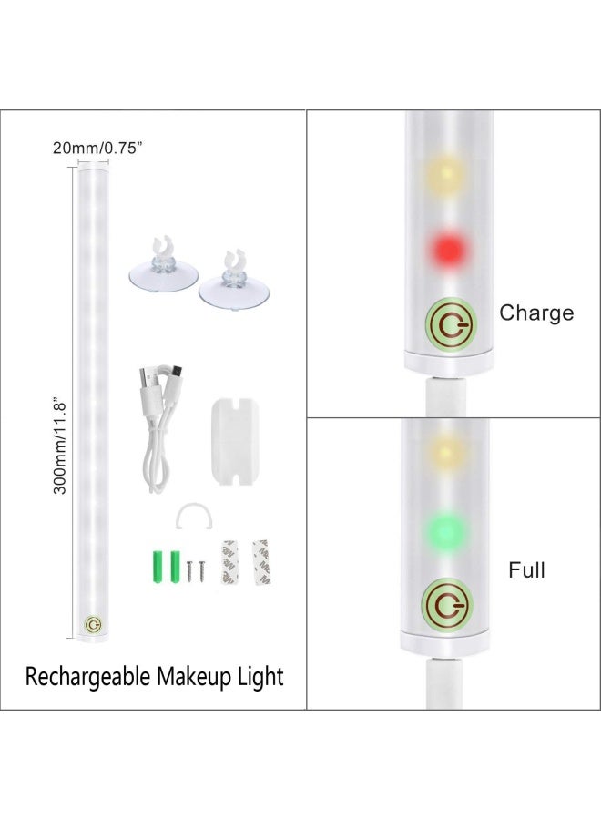 BestcanLED Mirror Light Portable Vanity Lights Simulated Daylight 4 Brightness Level Touch Control Rechargeable Cordless Makeup Light. - Image 4