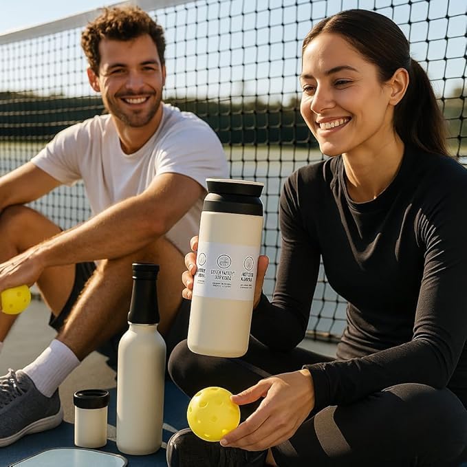 Stainless Steel Thermal Mug, Insulated Bottle to Keep Hot and Cold Beverages for Water and Coffee, Double Walled, Leakproof and Easy to Carry, Perfect for Gym, Home and Travel (480ml) - Image 2