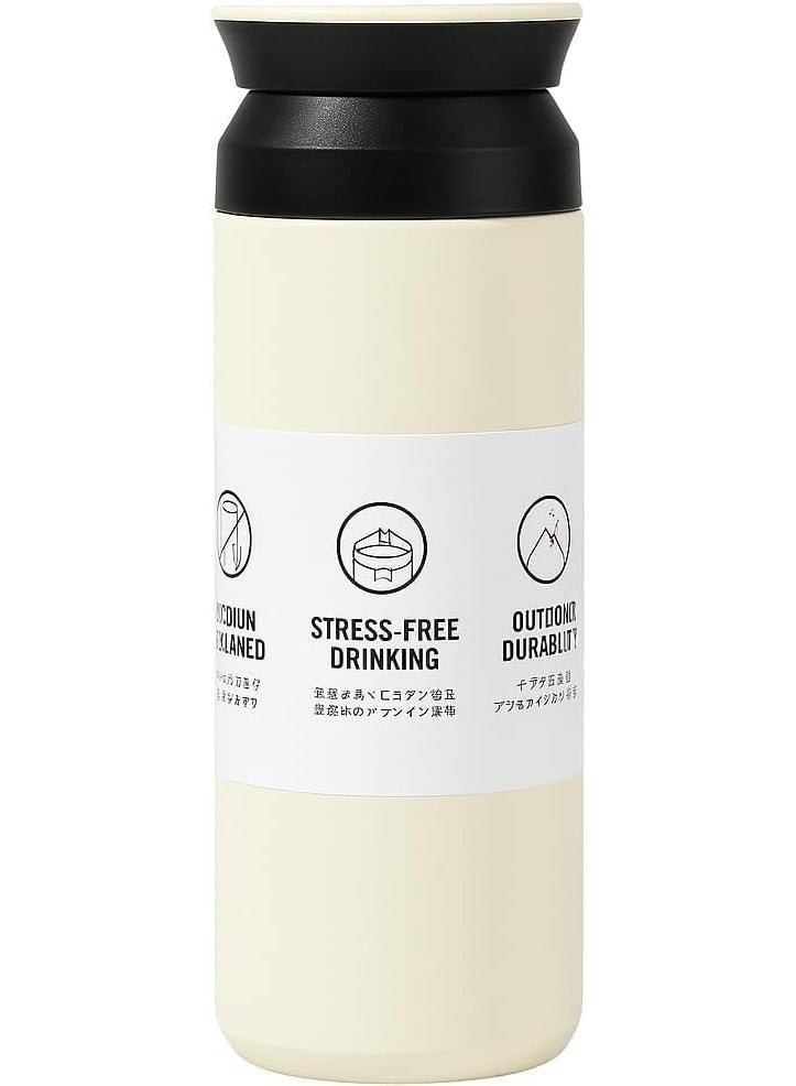Stainless Steel Thermal Mug, Insulated Bottle to Keep Hot and Cold Beverages for Water and Coffee, Double Walled, Leakproof and Easy to Carry, Perfect for Gym, Home and Travel (480ml) - Image 1