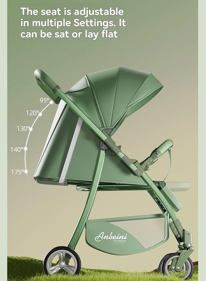 Beauenty Lightweight Travel Toddler Baby Stroller, Reversible Handle Baby Trolley, Two-Way Baby Stroller, One-Hand Fold, Waterproof Canopy - Image 5