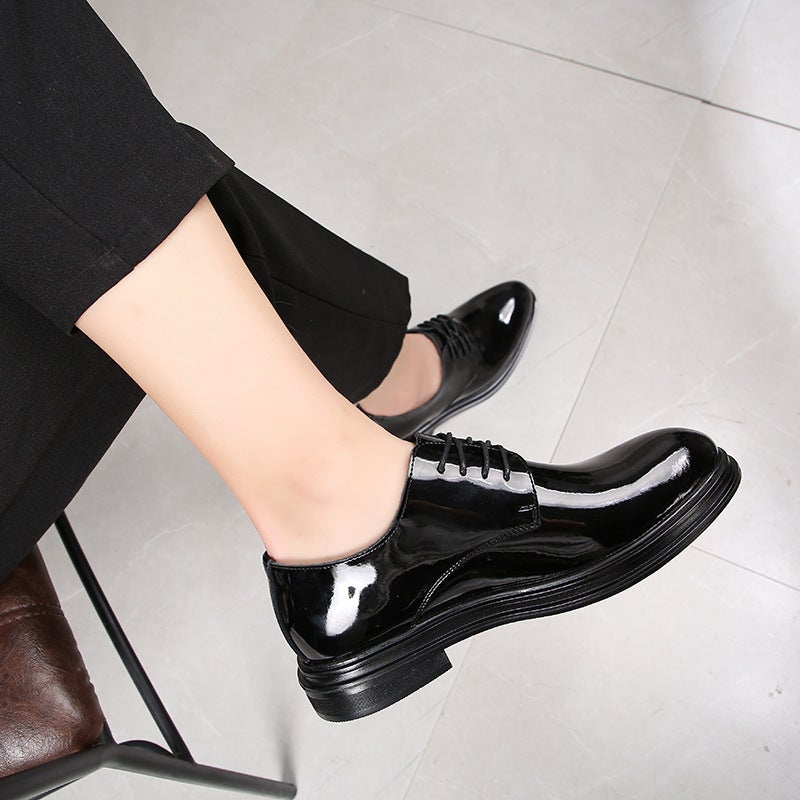 2022 Summer Simple Men's Shoes Shine Men's Leather Shoes Pointed Toe Business Office Dress Shoes Retro British Style - Image 3