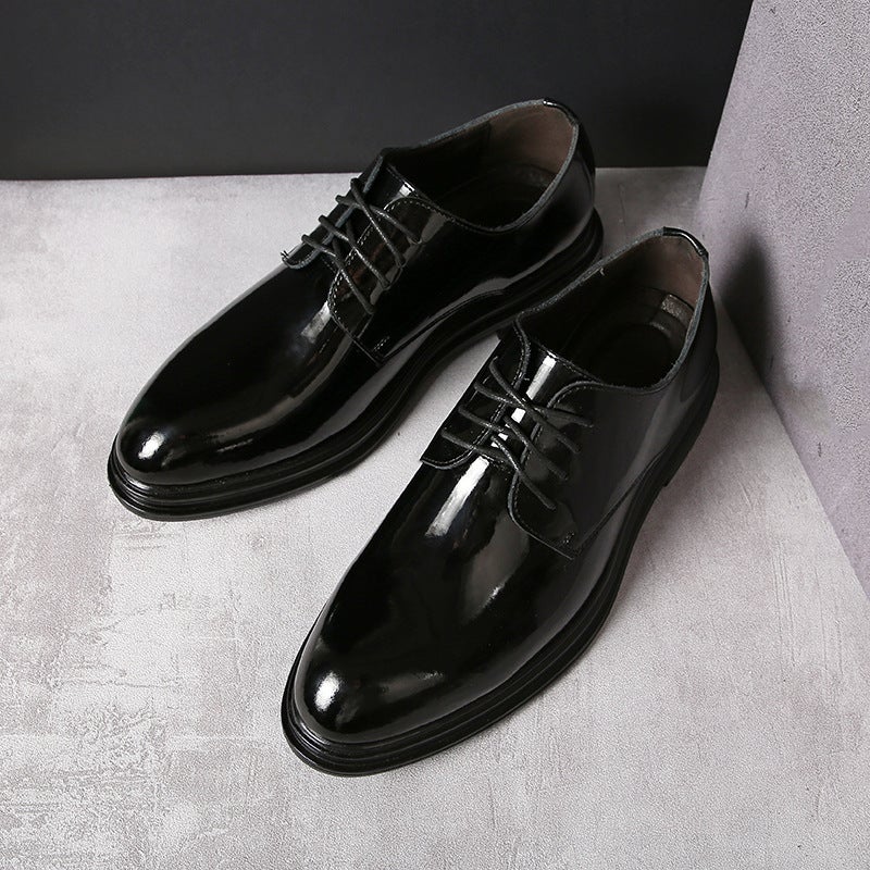 2022 Summer Simple Men's Shoes Shine Men's Leather Shoes Pointed Toe Business Office Dress Shoes Retro British Style - Image 4
