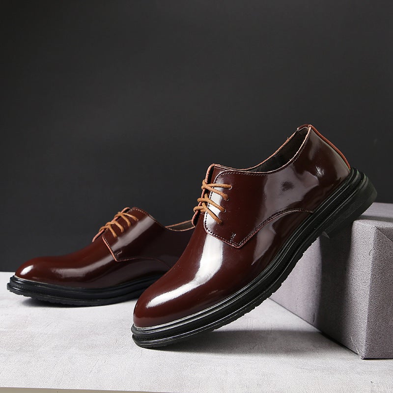 2022 Summer Simple Men's Shoes Shine Men's Leather Shoes Pointed Toe Business Office Dress Shoes Retro British Style - Image 5