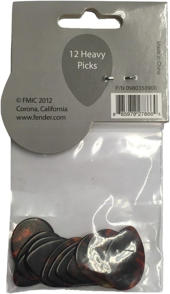 Fender Classic Celluloid Guitar Picks - Heavy 12-Pack - Image 3