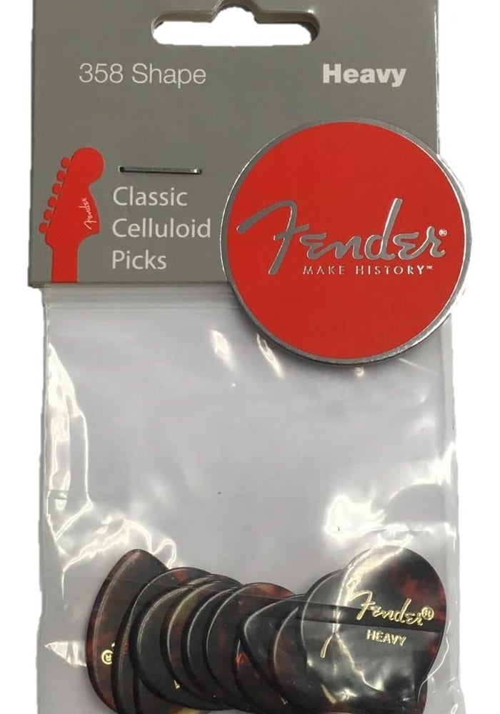 Fender Classic Celluloid Guitar Picks - Heavy 12-Pack - Image 2