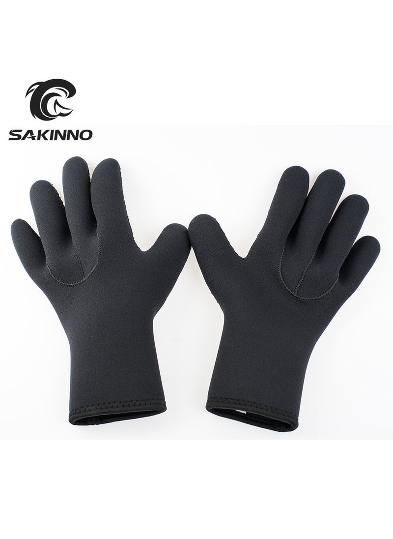 Generic 3MM Neoprene Diving Gloves Thermal Anti-Slip Black 