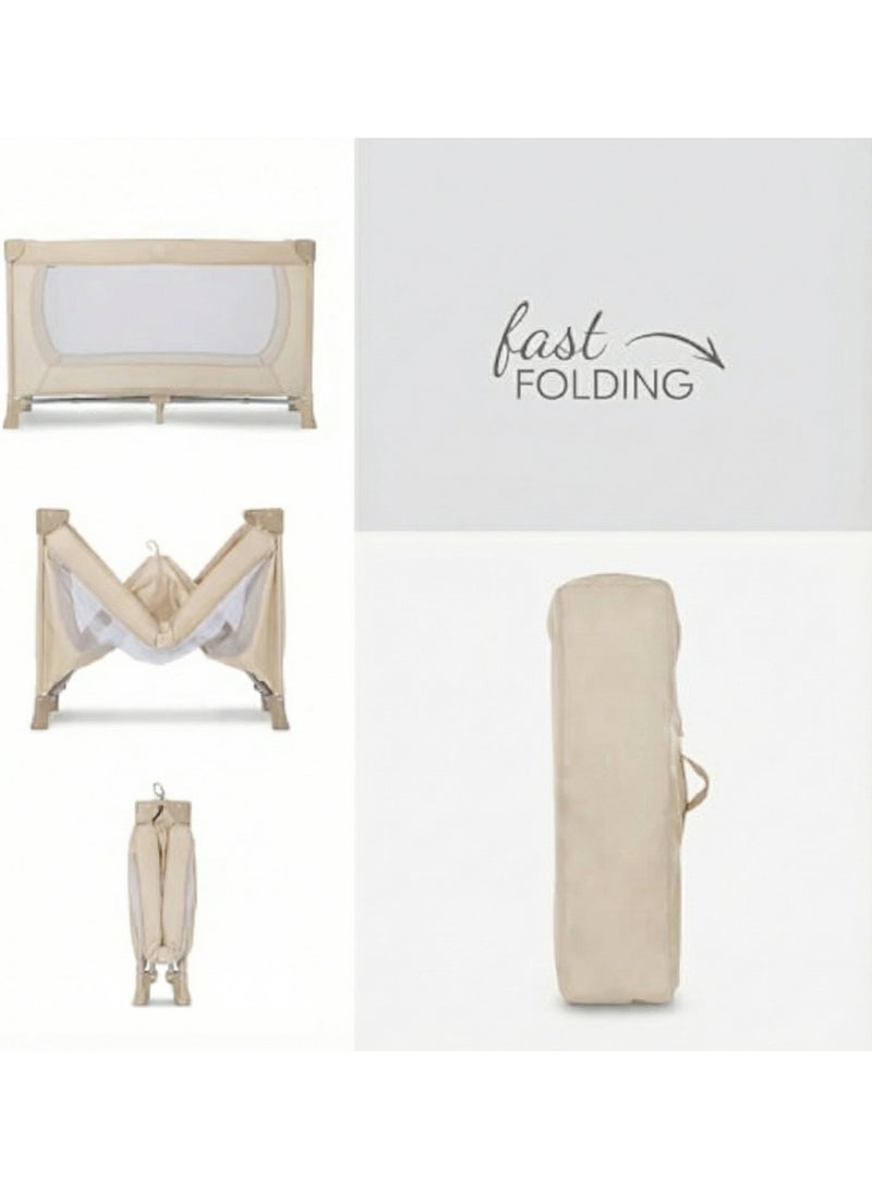 آسي بلاي سرير أطفال قابل للحمل وقابل للطي للسفر، سرير لعب وسرير سفر مع مرتبة مريحة، مركز حضانة مثالي للرضّع. - Image 5