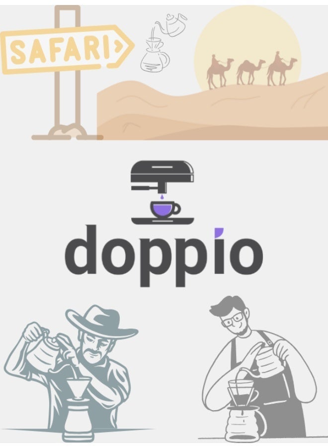 Doppio 13 Pcs V60 Premium Pour Over Manual Coffee Maker with Manual Grinder Dripper Set - Doppio12 - Image 4