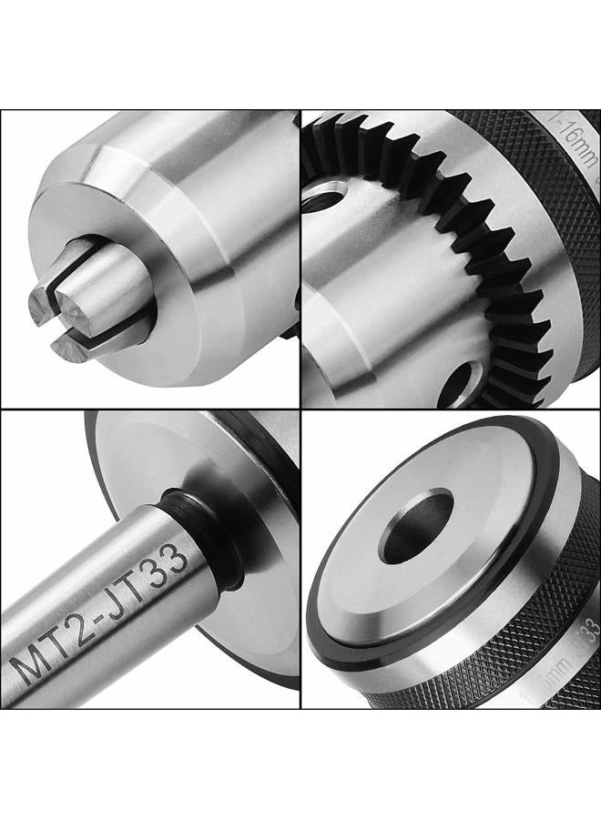 HNBun مقبض حفر MT2 بحجم 1/32" - 5/8" للماكينة، محول مقبض حفر ثقيل مع شنيور MT2 مع مفتاح المقبض - Image 3