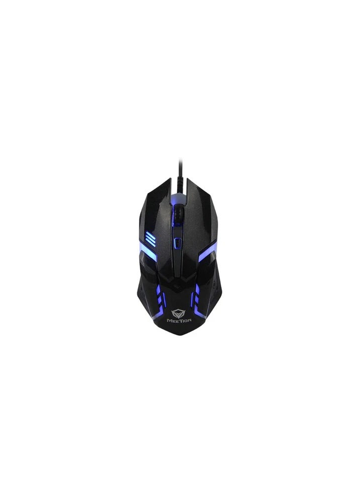 Generic Meetion MT-M371 Backlit Wired Rainbow Gaming Mouse - Black 