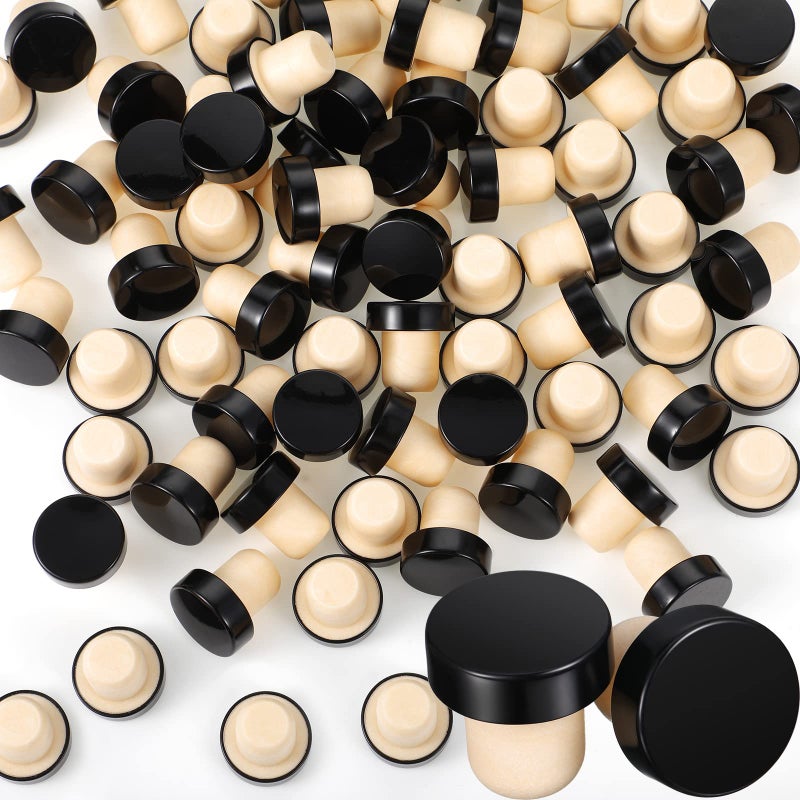 سدادات زجاجات النبيذ من يوكير على شكل حرف T قابلة لإعادة الاستخدام 72 قطعة باللون الأسود