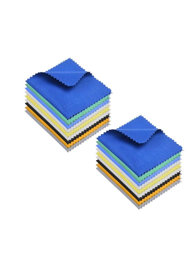 Eco-Fused Microfiber Cleaning Cloths - 18 Pack - for Cleaning Glasses, Eyeglasses, Camera Lens, iPad, Tablets, Phones, iPhone, Android Phones, Laptops, LCD Screens, Silverware and Delicate Surfaces - Image 1