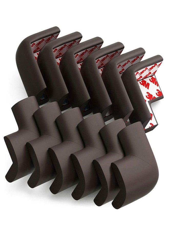 XBEY 12 Pack Soft Corner Protector Baby Proofing Edge and Corner Guards I Pre-Taped Corner Protectors I Child Safety Edge Guards I Soft Rubber Foam Furniture Corner Bumper Guards (8, Brown) - Image 1
