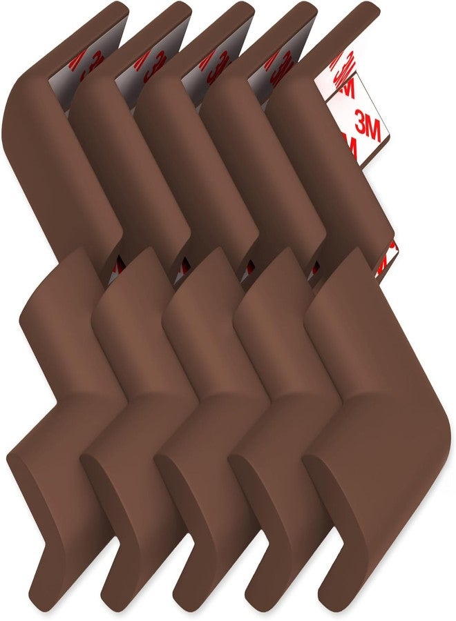 XBEY 12 Pack Soft Corner Protector Baby Proofing Edge and Corner Guards I Pre-Taped Corner Protectors I Child Safety Edge Guards I Soft Rubber Foam Furniture Corner Bumper Guards (8, Brown) - Image 5