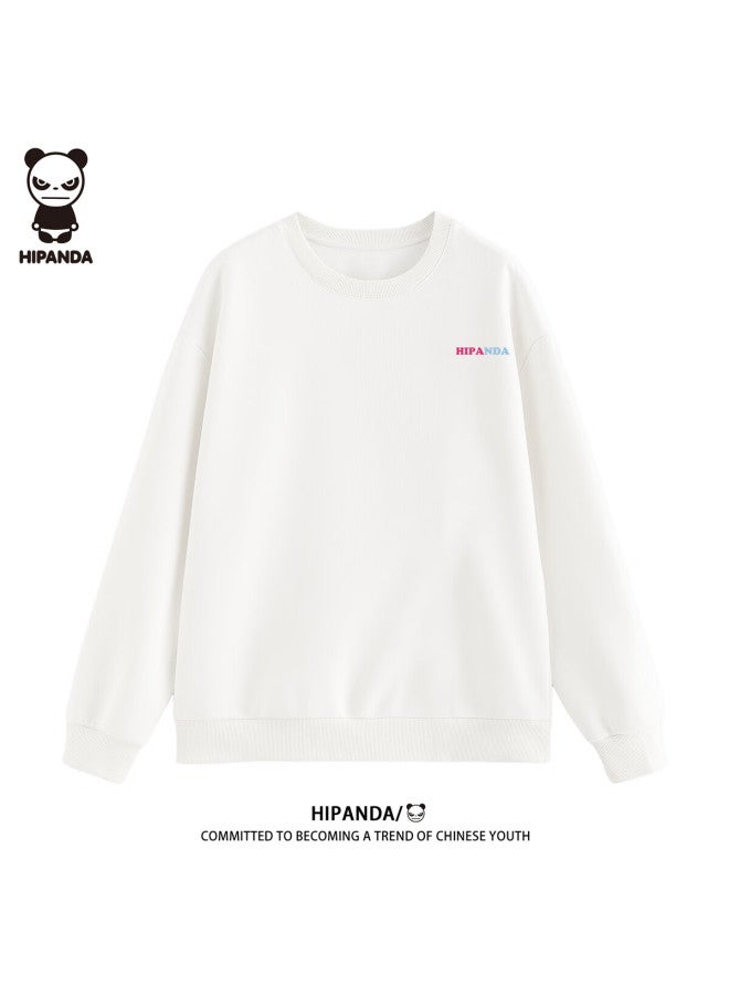 Hipanda Uni Sweatshirt, Autumn Space-themed Print, Trendy Loose-fit Casual Top, Men's White, 2XL - Image 3