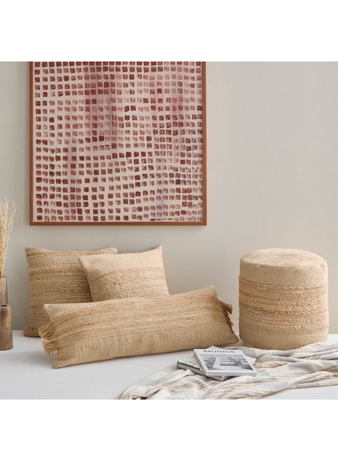 Home Box Terran Jute Fringe Filled Cushion 90 x 35 cm  - Image 4