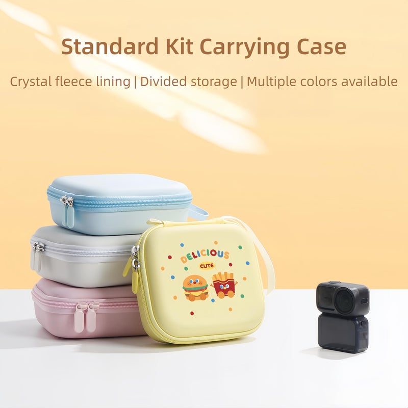Storage Case Compatible with DJI Osmo Nano, Cute EVA Storage Case, Shockproof, Velvet Lined, Portable Thumb Camera Organizer (Blue) - Image 2