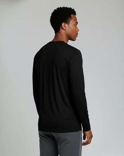 REALESSENTIALS Real Essentials 3 & 5 Pack: Men's Mesh Quick Dry Athletic Long Sleeve T-Shirt UPF SPF UV Sun (Available in Big & Tall) - Image 5