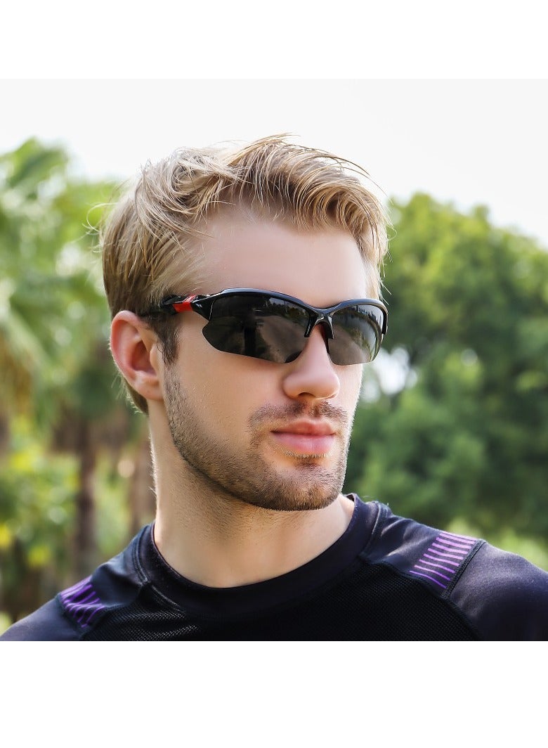 Polarized Sports Sunglasses, UV Protection Sunglasses for Men and Women, Cycling Glasses for Running Driving Golf Fishing Outdoor Activities - Image 1