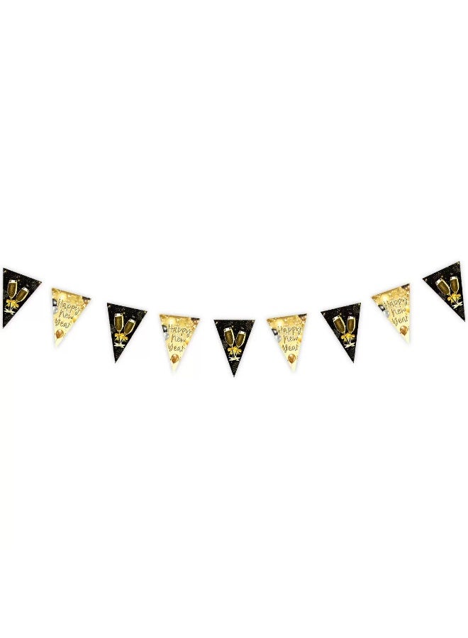 “2026 New Year Party Decoration Set – Gold Number Balloons, Happy New Year Banner & Latex Balloons (Black/Gold/Confetti)” - Image 4