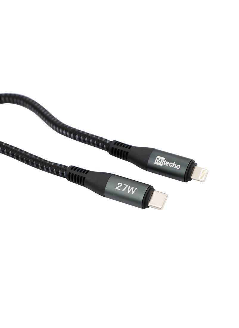 Mi techo MC01 Charging Cable Type C to Lighting Port with Data Transfer at High Speeds Black