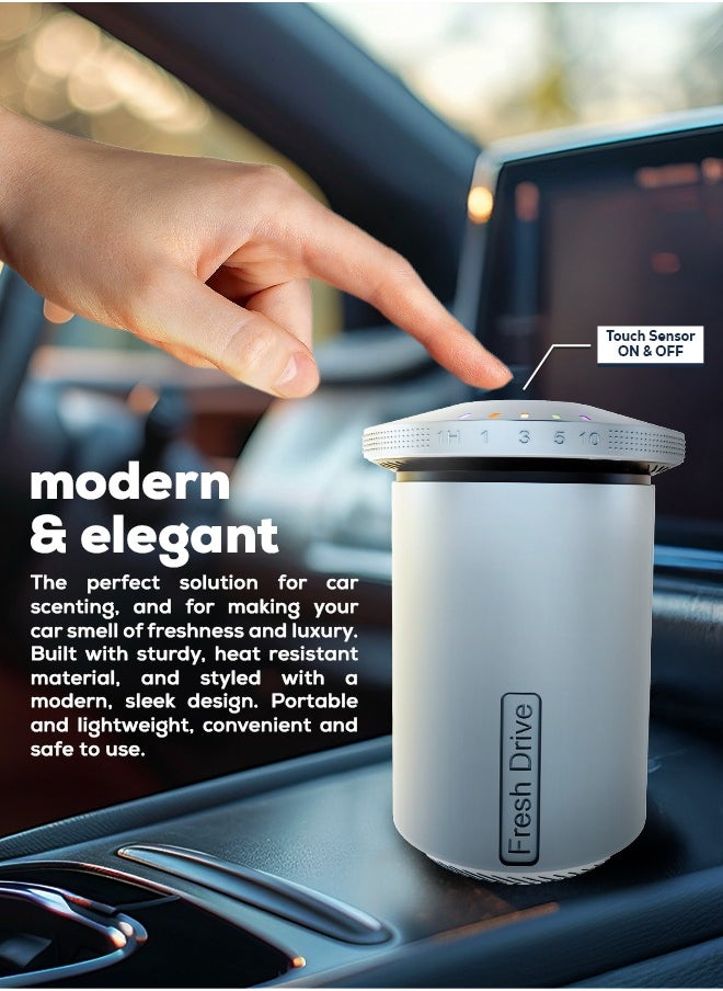 Dr Scent - Dr. Scent Fresh Driver Car Diffuser - Breathe New Life into Your Cars & Surroundings | The Perfect Diffuser Companion which Elevate Your Senses & Your Space (Silver) - Image 1