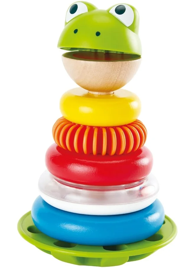 هيب Hape Mr. Frog Stacking Rings Wooden Toy for Toddlers