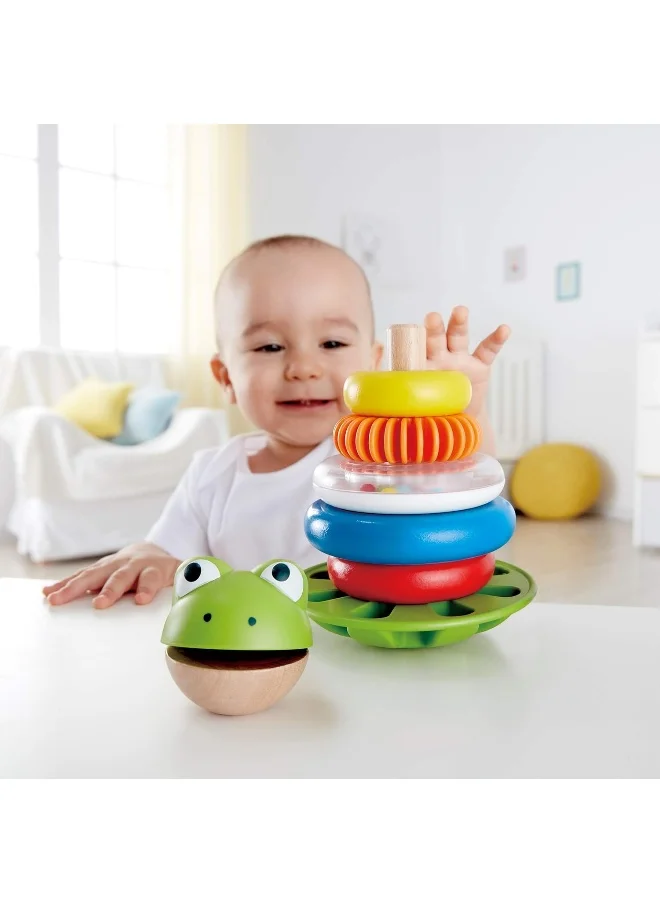 هيب Hape Mr. Frog Stacking Rings Wooden Toy for Toddlers