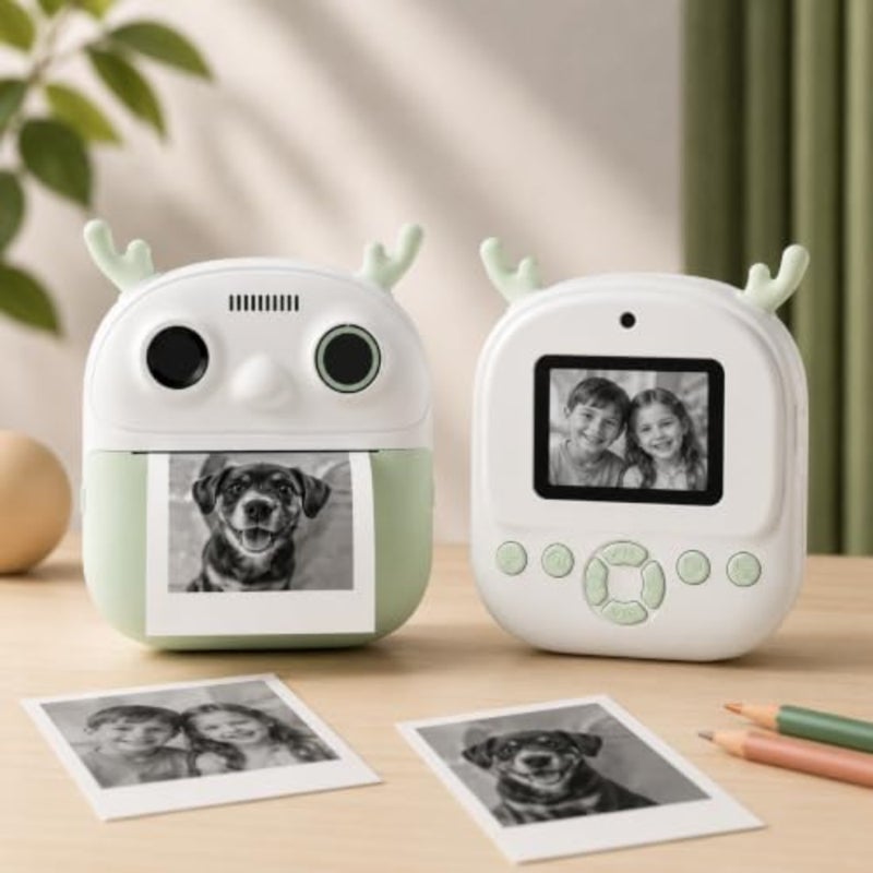 Mini Photo Printer Camera, Instant Print Portable Photo Printer, Dual Camera, Video Recording, Fun Games, Music, Creative Toy for Boys Gift - Image 5