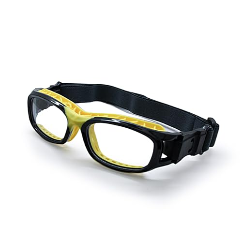 EnzoDate Sports Glasses Lens Replaceable Slim Fit Impact-Resistant Protective Goggles Basketball Handball Volleyball Tennis (Yellow) - Image 1